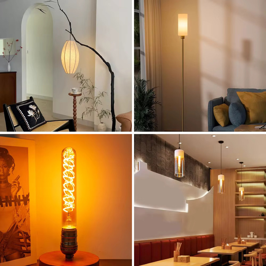 Grensk T185 Spiralfilament-LED-Retro-Glühbirne, E27, 3 W (30 W Äquivalent), 2200 K Warmweiß, Bernsteinglas Transparent/Braun - Bild 2