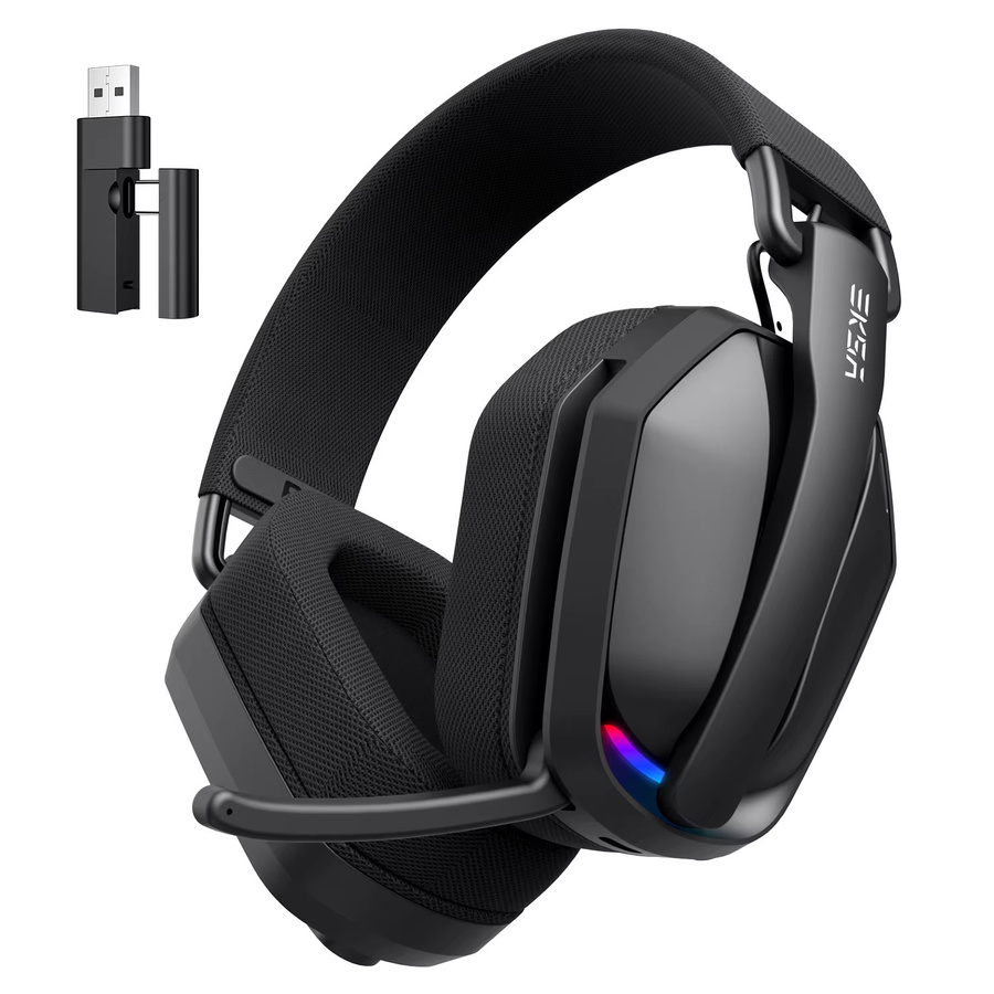 EKSA G19BT kabellose Gaming-Kopfhörer in Schwarz mit 2,4 GHz und Bluetooth 5.4, ultraleichtes Headset mit Mikrofon für PC, PS5 und Xbox - Bild 5