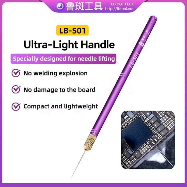 LB TOOL LB-S01 Ultraleichter Griff zum Entfernen von BGA-Chips in Lila, Reparatur-Handwerkzeug für Telefon-Nadelheber ohne Schweißen oder Brettschäden - Bild 1