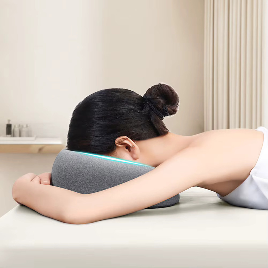 Breathleshades Memory-Schaum Gesichtsunterstützung Kissen in Pink für Massage und Spa, atmungsaktives Nickerchenkissen für das Office - Bild 2