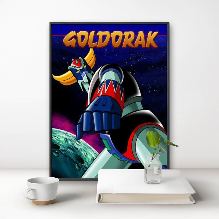 Potdemiel 5D-Diamantgemälde Roboter G-Goldorak als DIY-Set, rund, Mehrfarbig, Durchmesser: 30 cm - Bild 2