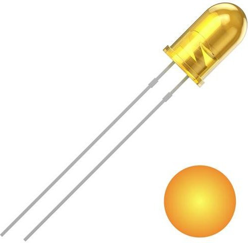 Quadrios LED gelb rund 5mm 700 mcd 30° 20mA 2V bedrahtet - Bild 1