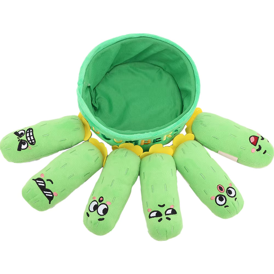 Molutian Gurken-Plüschspielzeug, 6-teiliges Set, Grün - Bild 2