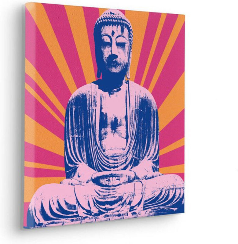 Komar Leinwand Buddha Porträt Modern Mehrfarbig B/H: 40 x 40 cm - Bild 1
