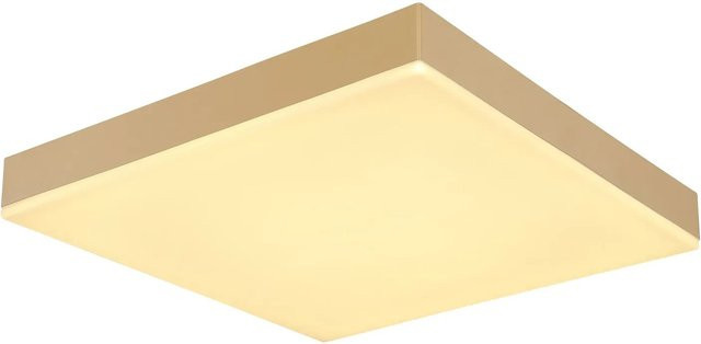 Globo LED-Deckenleuchte Doro in Messing, quadratisch, B/T/H: 30 x 30 x 6,5 cm - Bild 1