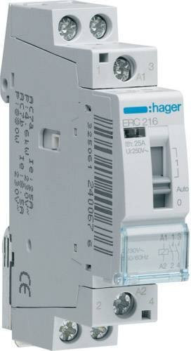 Hager Installationsrelais ERC216, 16A, 230V, Grau - Bild 1