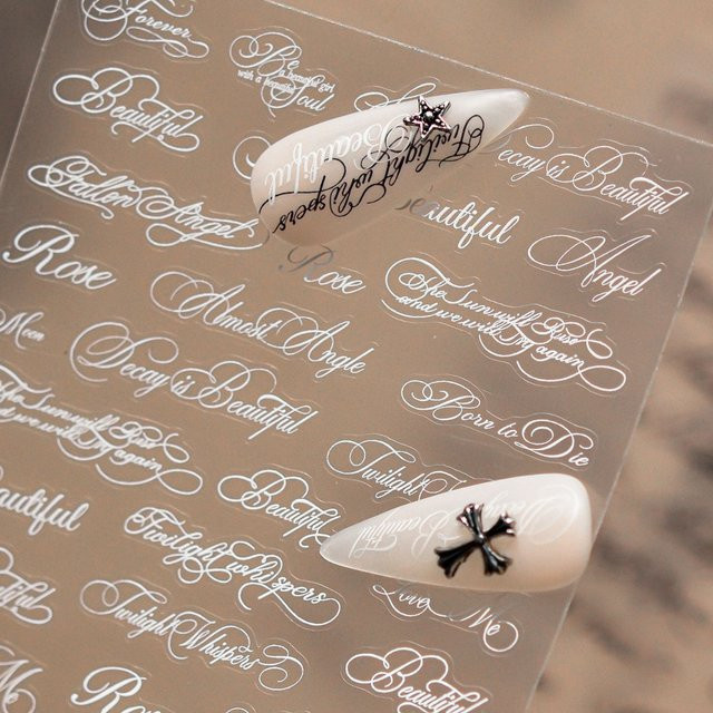 NAILFYOU Nagelkunst-Aufkleber, Reinweiß, Glänzend - Bild 1