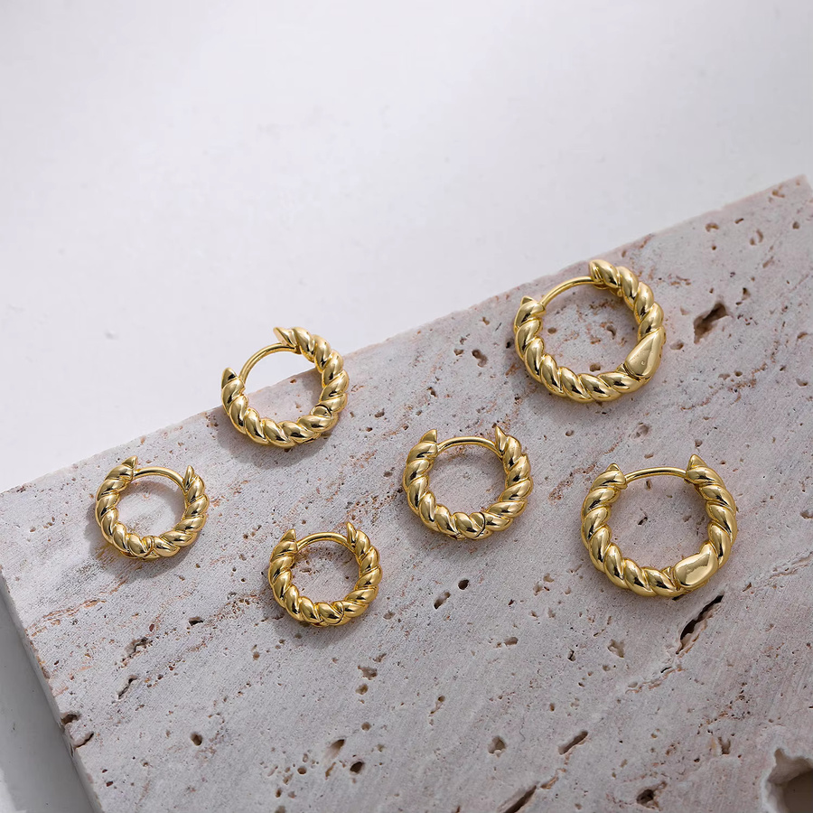 Erpels Creolen, Gold, Damen, 12/14/16mm - Bild 4