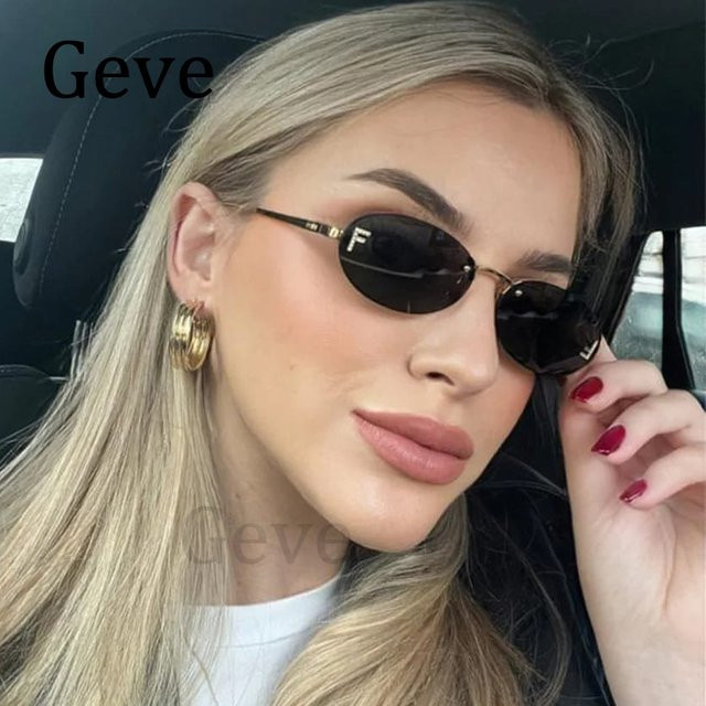 GEVE Sonnenbrille, quadratisch, Halbrand, Metall, transparent, Damen - Bild 1