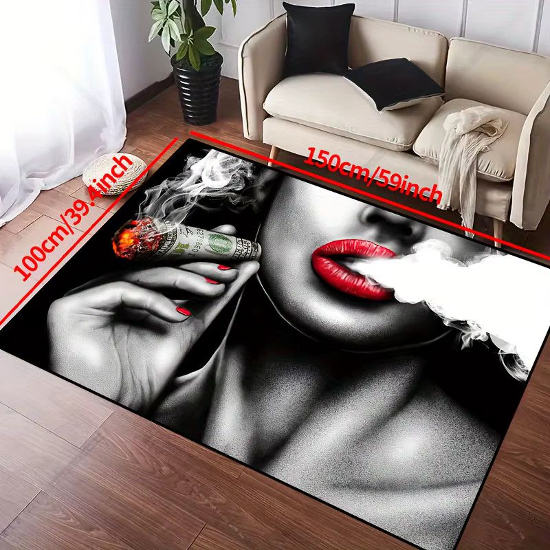 Beauty Smokes Rutschfeste Bodenmatte mit Lippenkunst-Design für den Eingangsbereich - Bild 6