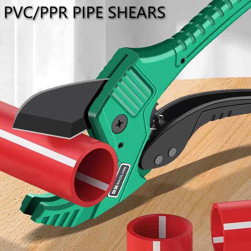 Baollian SK5 Ratschen-Rohrschneider für PVC, PU, PP und PE, Schlauchschneider für DIY-Projekte, Blau/Grün, Durchmesser: 32-42 mm - Bild 3