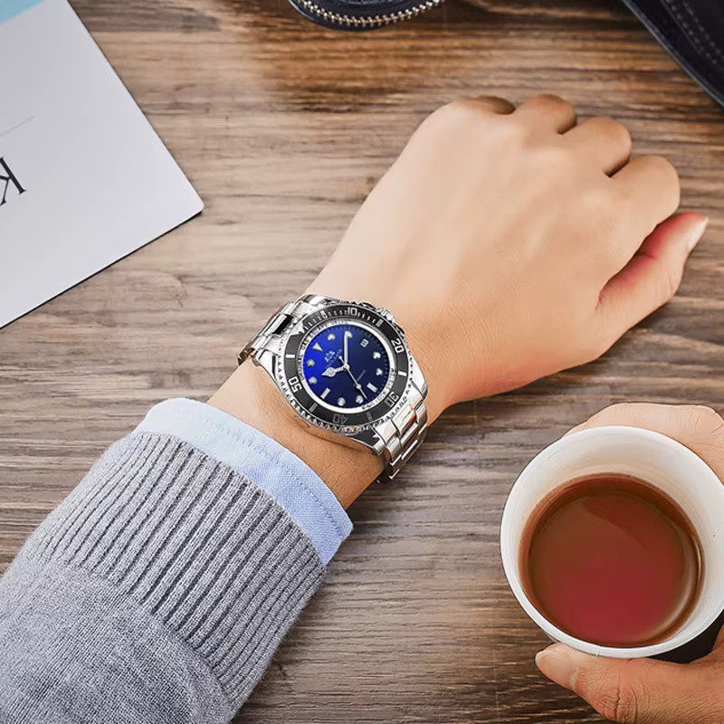 PAULAREIS P Armbanduhr, Automatik, Edelstahl, Blau, Herren - Bild 4