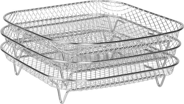 Genialo Grill-Korb aus Drahtgeflecht, 3 Stück, Silber - Bild 1