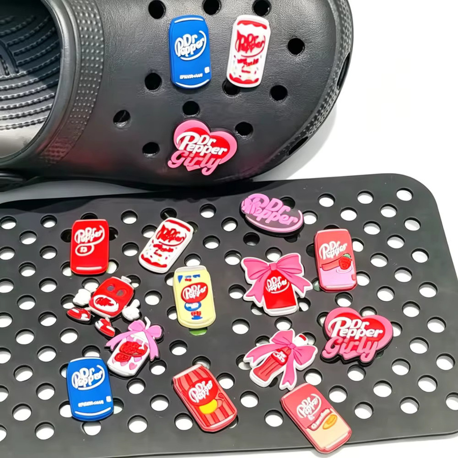 Potdemiel Schuh-Charms Dr Pepper Soda-Flaschen, PVC - Bild 4