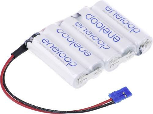 Panasonic eneloop Reihe F1x5 Graupner Akkupack 5x Mignon AA NiMH 6V 1900 mAh in Grau und Weiß - Bild 1