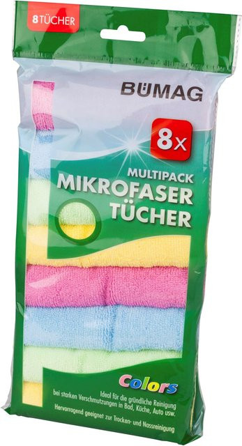 BÜMAG Microfasertücher Colors in Multicolour, 8 Stück - Bild 1