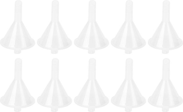 TOMTOP JMS Mehrzweck-Abfülltrichter aus Kunststoff, 10 Stück, transparent/weiß - Bild 1