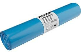 Deiss Abfallsäcke aus Recycling-LDPE, 70 Liter, Blau, B: 57,5 cm, H: 100 cm, 250 Stück - Bild 1