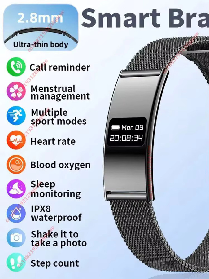 Ola Esporte Smart-Armband Ht30 in Schwarz mit Herzfrequenz-, Blutsauerstoff- und Schlafmonitor sowie IPX8 Wasserdichtigkeit für Damen und Herren - Bild 5