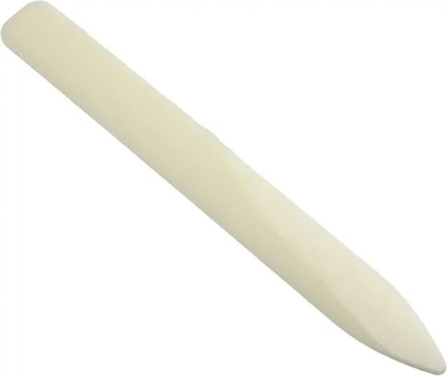 2-teiliges Set Knochenfaltwerkzeug aus Kunststoff in Weiß zum Falten und Rillen von Papier und Leder - Bild 1