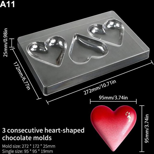 Yummys Runde Schokoladenform aus Polycarbonat, Transparent, Spülmaschinenfest und Antihaftbeschichtet - Bild 1