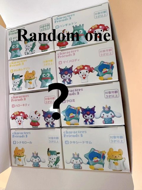 Bandai Sanrio Friends 3 Kuromi Pompompurin Pochacco Hangyodon Figur, Sammelfiguren - Bild 1