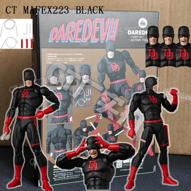 Mafex Daredevil, Actionfigur, Marvel, Schwarz, Kunststoff - Bild 1