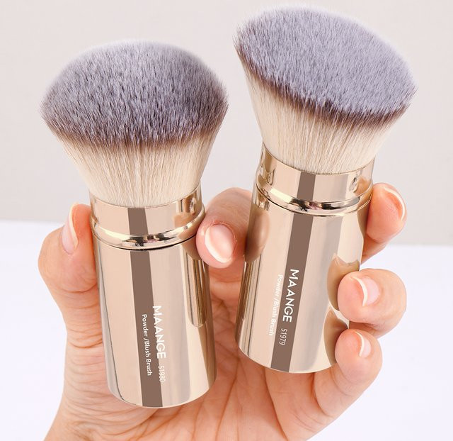 MAANGE Foundation Make-Up Pinsel, 2 Stück, Kabuki Pinsel Flach/Winkel - Bild 1