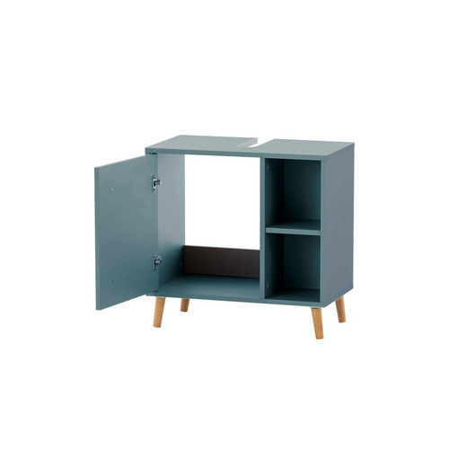 Schildmeyer Waschbeckenunterschrank Bjarne in Blau mit Türen und Regalfächern, B/H/T: 60,2 x 59,3 x 33 cm - Bild 3