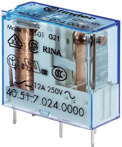 Finder Printrelais 40.51.7.024.0000 24 V/DC 12A 1 Wechsler transparent - Bild 1