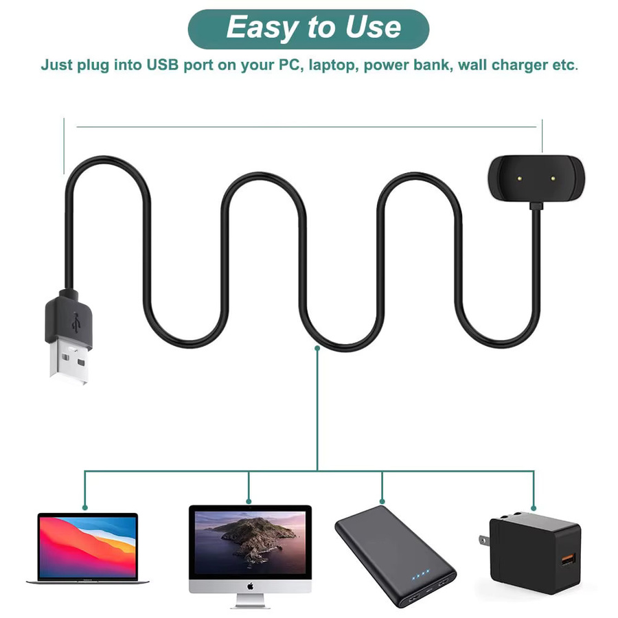 Amazfit USB-Ladekabel für GTR 2, GTR 2e, GTS 2e und GTS 2 Mini, Schwarz, Kabellänge: 60 cm - Bild 4