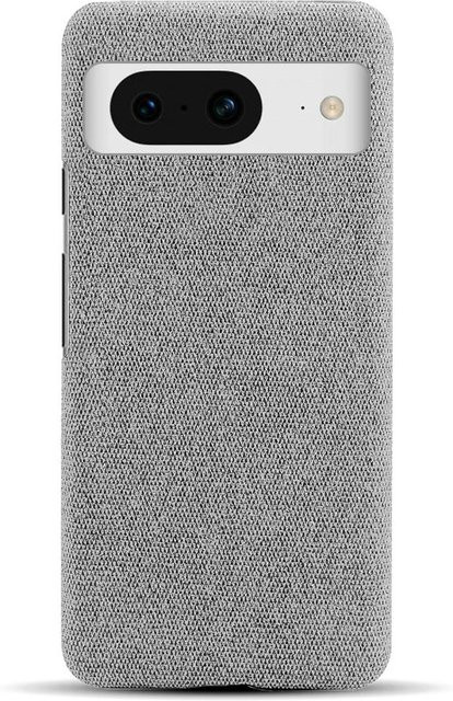 Fingerabdruckfreie Stoff-Schutzhülle für Google Pixel 10 Pro XL 5G, 9 Pro XL, 8 Pro, 7 Pro, 6 Pro in Hellgrau - Bild 1