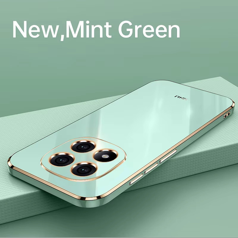 Xiaomi Redmi Note 15 Pro Plus Hülle mit galvanisierten Kanten aus Silikon-TPU in Rot für 4G und 5G Modelle - Bild 1