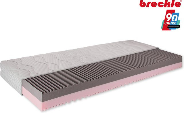Breckle 7-Zonen-Kaltschaum-Matratze Duo Plus, Farbe: Weiß, B/T: 80 x 200 cm, Härtegrad: H2/H3 - Bild 1