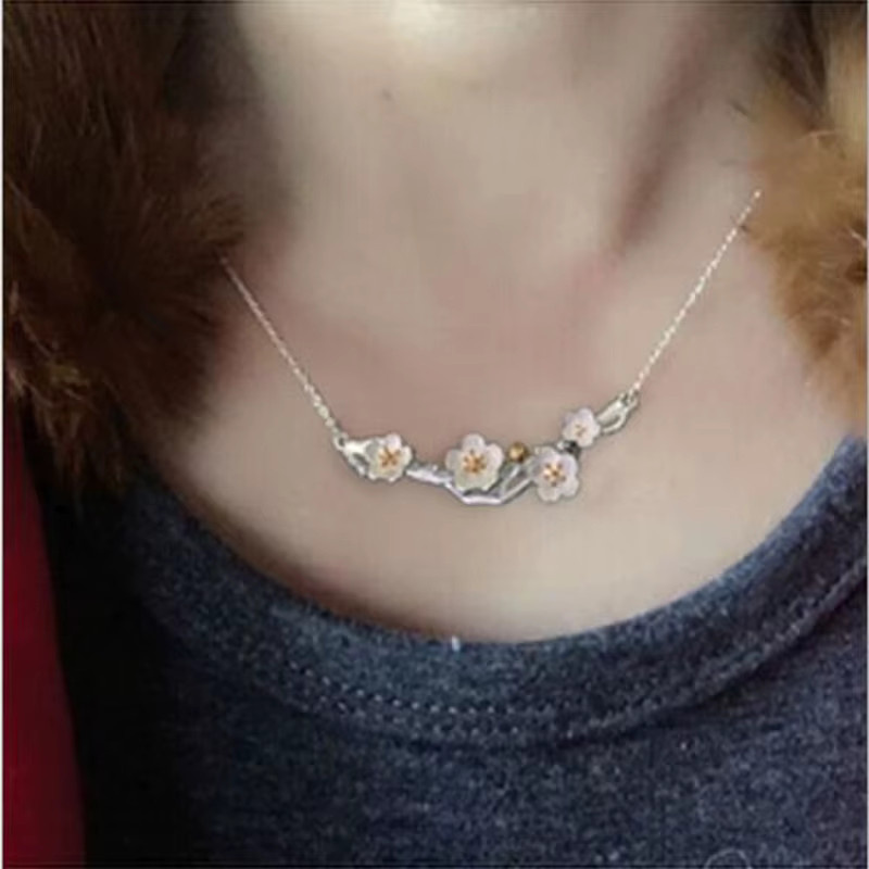 GaGa-Duck Halskette, Blumenknospe, 925 Silber, Zirkonia, Damen - Bild 2