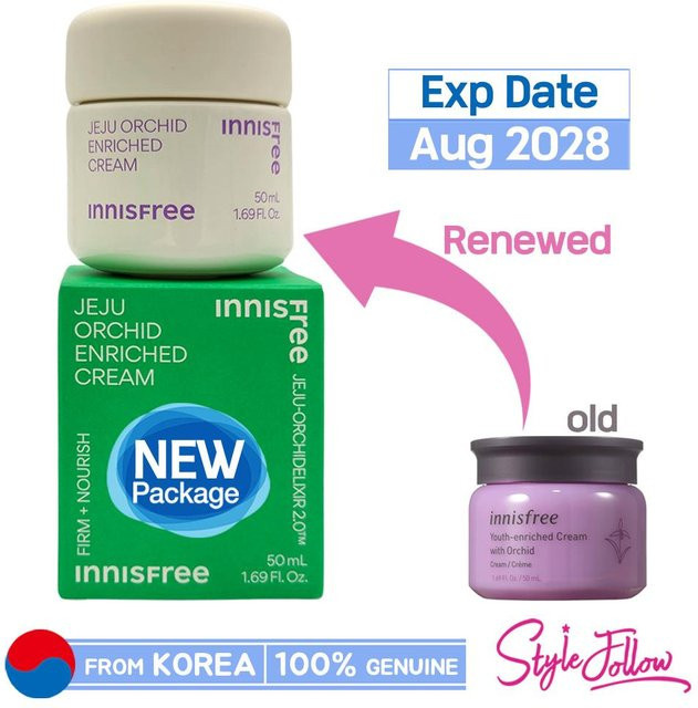 INNISFREE Creme mit Jeju-Orchidee, Hyaluronsäure, Peptide, 50 ml - Bild 1