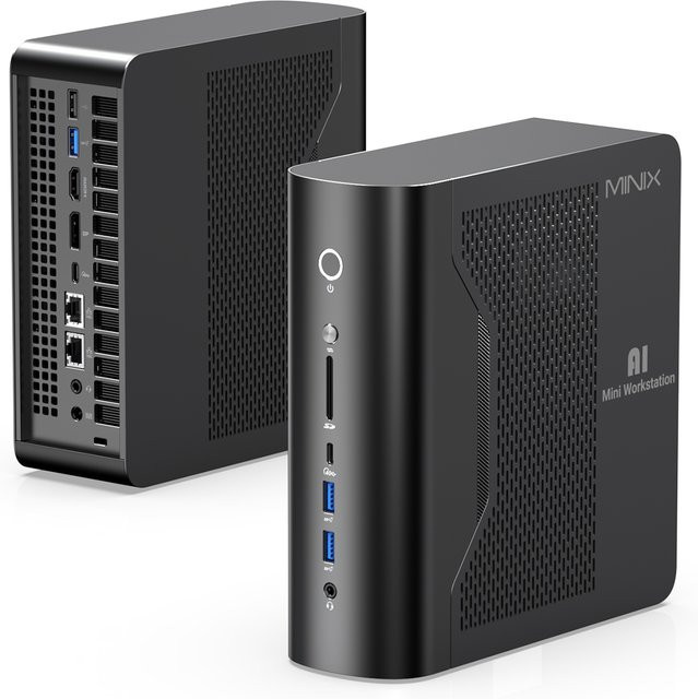 MINIX ER939-AI PRO Gaming Mini-PC in Schwarz mit AMD Ryzen AI Max+ 395, Radeon 8060S Grafik, 128GB LPDDR5, 2TB SSD, Wi-Fi 7 und USB4-Unterstützung - Bild 1