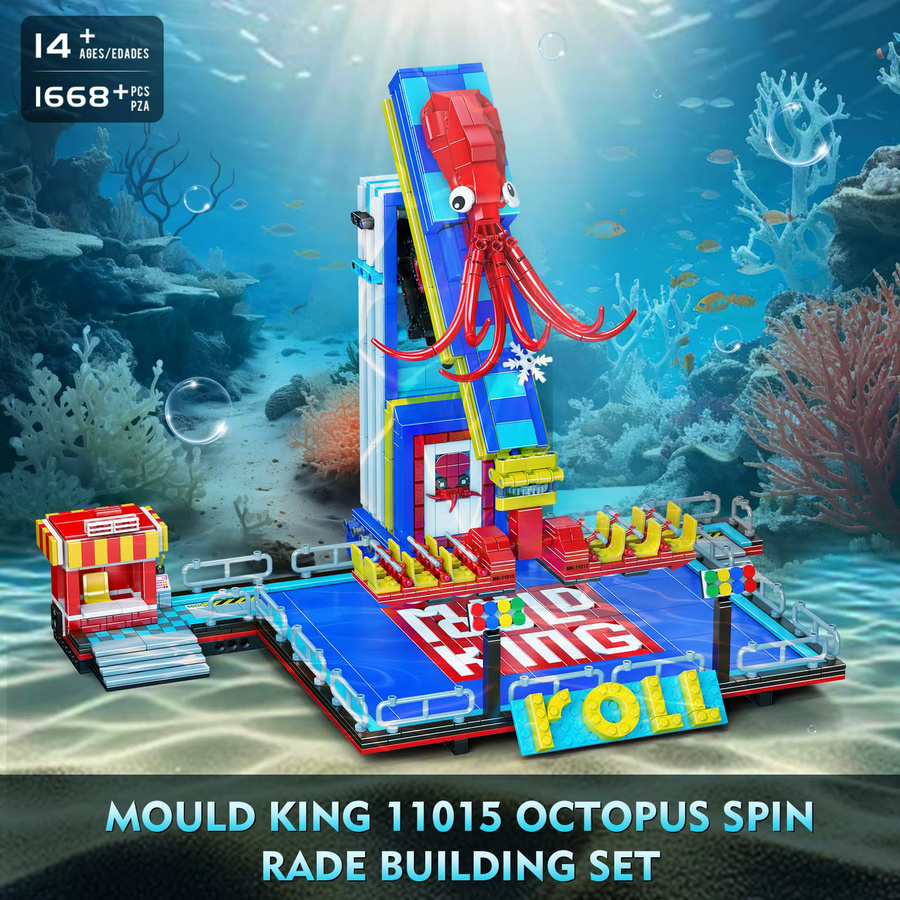 Mould King 11015 Vergnügungspark-Spielzeug, der motorisierte Krake, Baustein, ab 14 Jahre - Bild 2