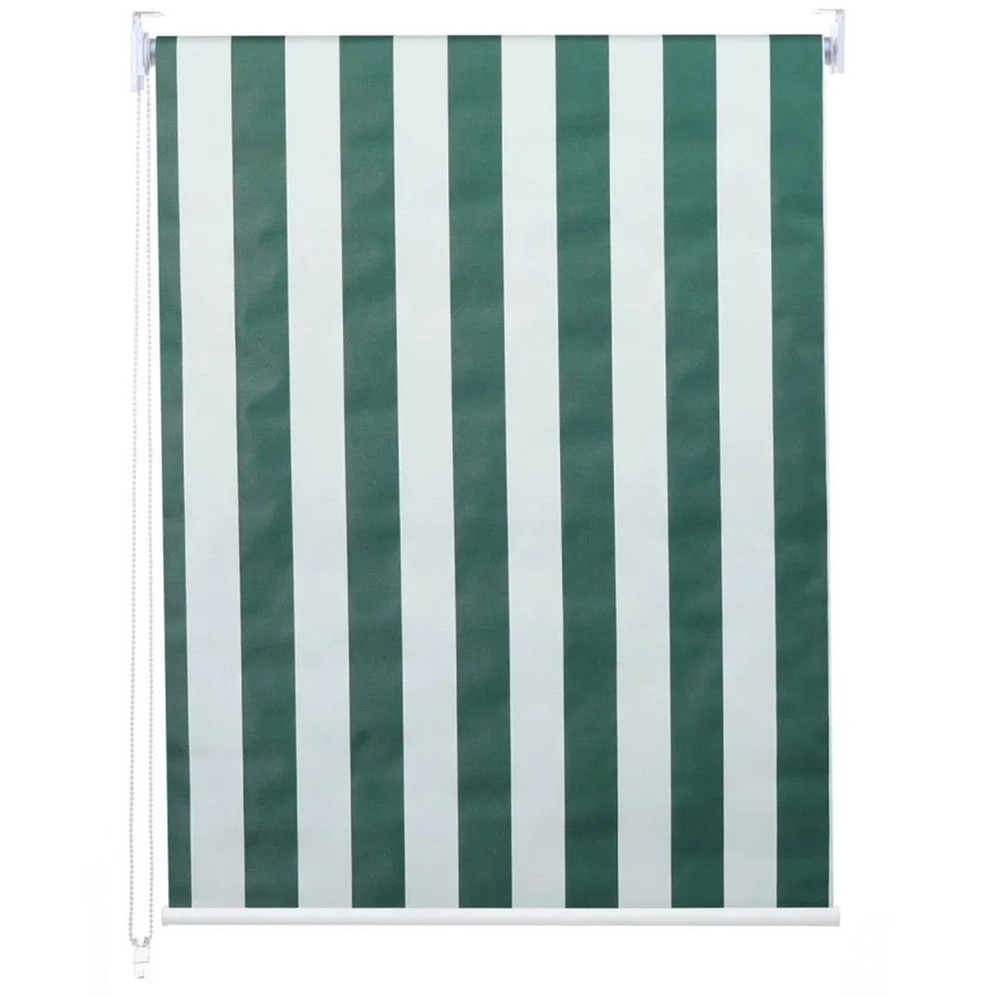 MCW Rollo D52 Verdunkelungsrollo Seitenzugrollo blickdicht mit Thermofunktion, Farbe: Grün-Weiß, Breite: 70 cm, Höhe: 160 cm - Bild 2
