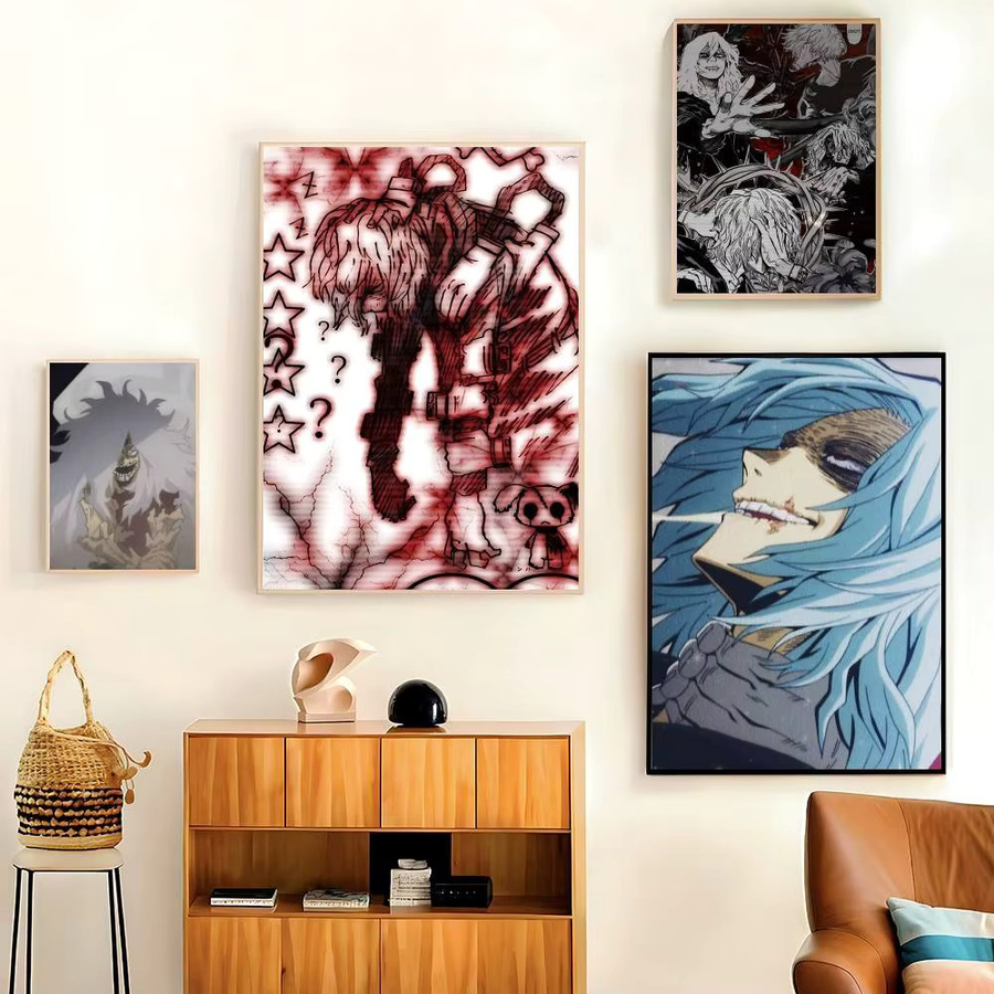 My Hero Academia Tomura Shigaraki Vintage-Poster aus Papier, Mehrfarbig, B x H: 20,0 x 20,0 cm - Bild 2
