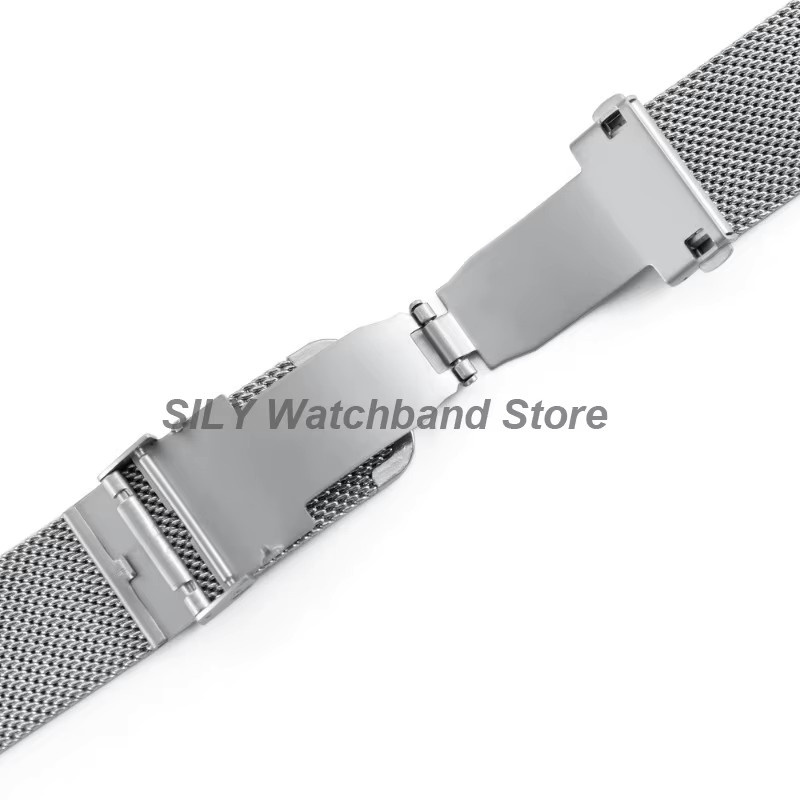 asukaband Uhrenarmband-Faltschließe Edelstahl, Silber, Unisex - Bild 2