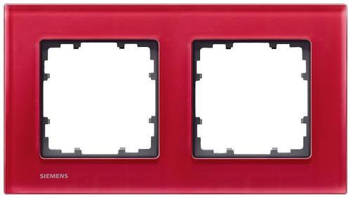 Siemens DELTA miro 2-fach Glas Rahmen in Orient Rot B/H: 161 x 90 mm - Bild 1