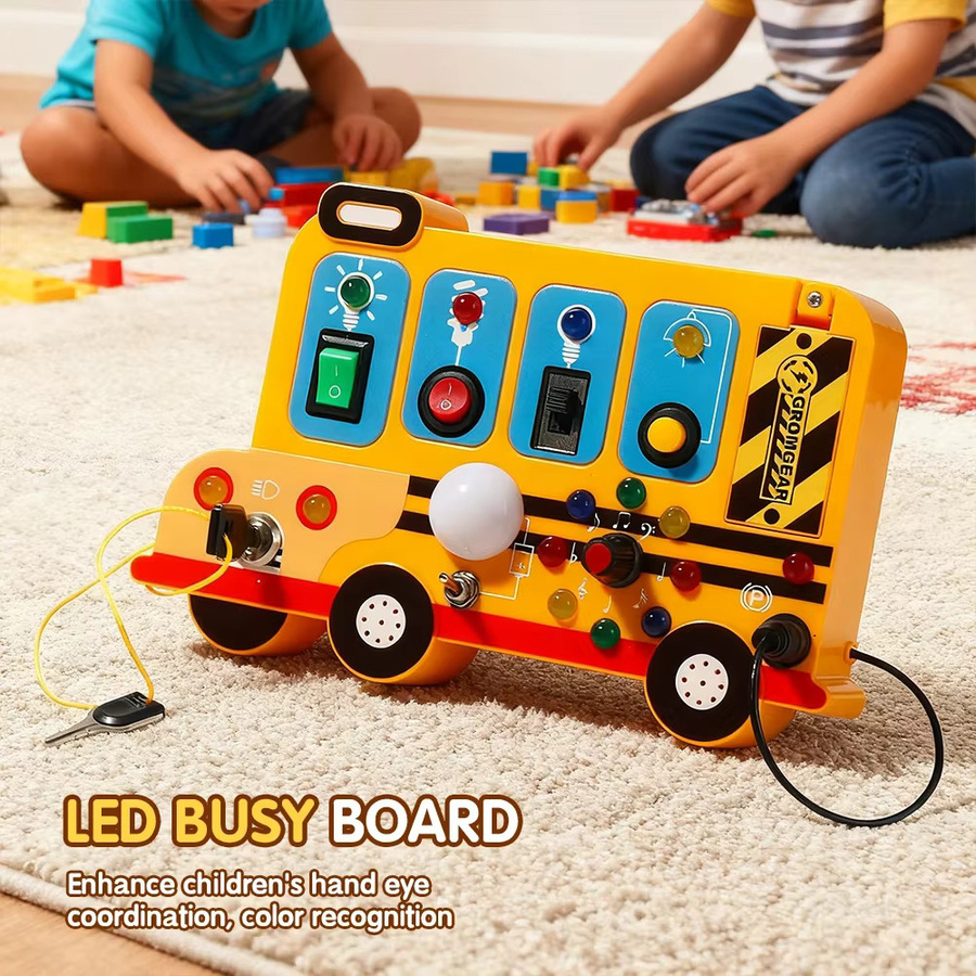 Kmoist Montessori LED-Licht-Busy-Board, Lernspielzeug, Bunt / Mehrfarbig - Bild 2
