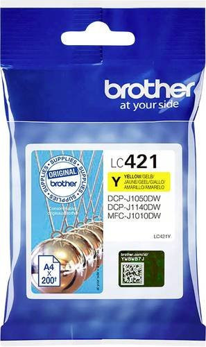 Original Brother Tintenpatrone LC-421Y Gelb für Inkjet-Drucker - Bild 1