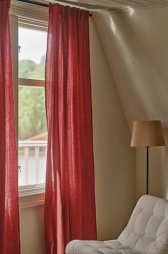 Jotex LUNI Multifunktionsgardine aus Baumwolle, 2er-Set, Rot, blickdicht, modern - Bild 1