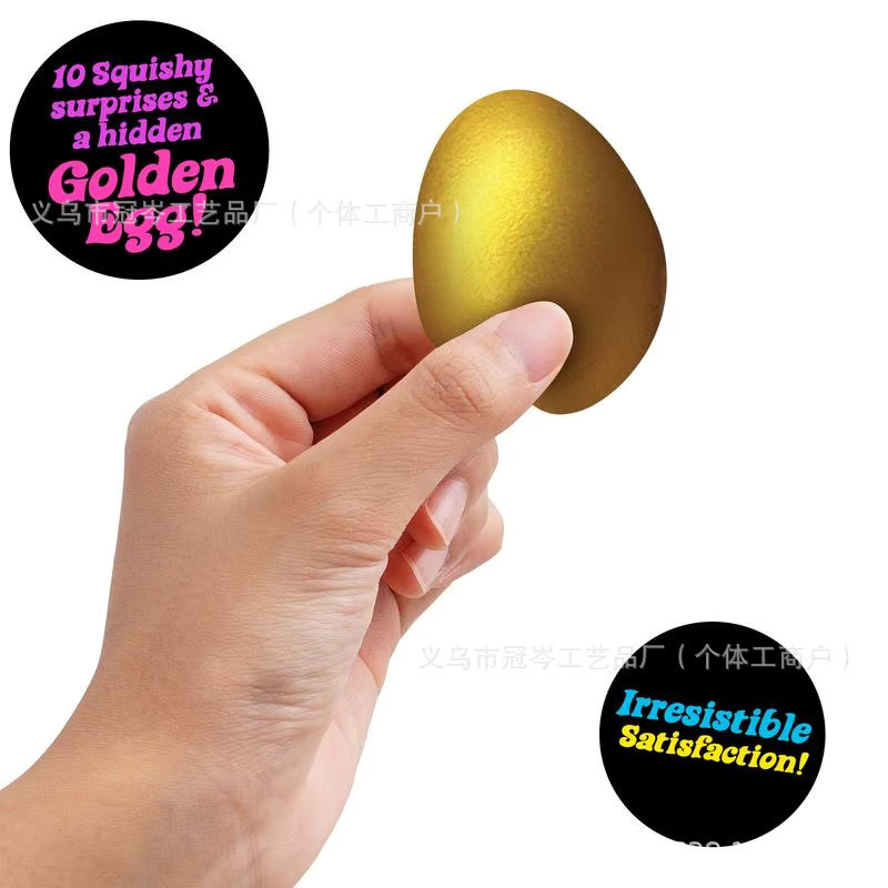 NeeDoh Golden Egg Treasure Hunting Game, Oster-Fingerspitzen-Gyro-Spielzeugbox, gold, multicolour - Bild 6