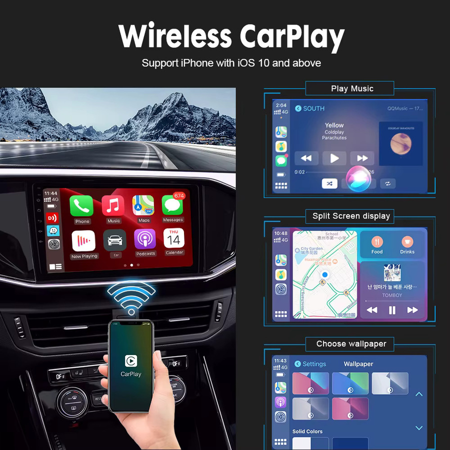 Carlinkit Wireless CarPlay und Android Auto Adapter in Schwarz mit USB-C Anschluss für Navigation und Spotify - Bild 2