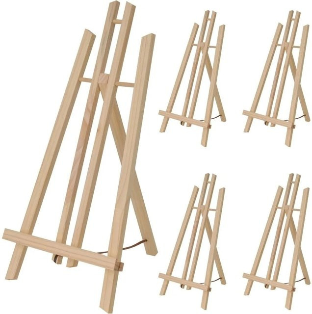 Artina London Staffelei aus Kiefer Holz in Braun, 5-teiliges Set - Bild 1