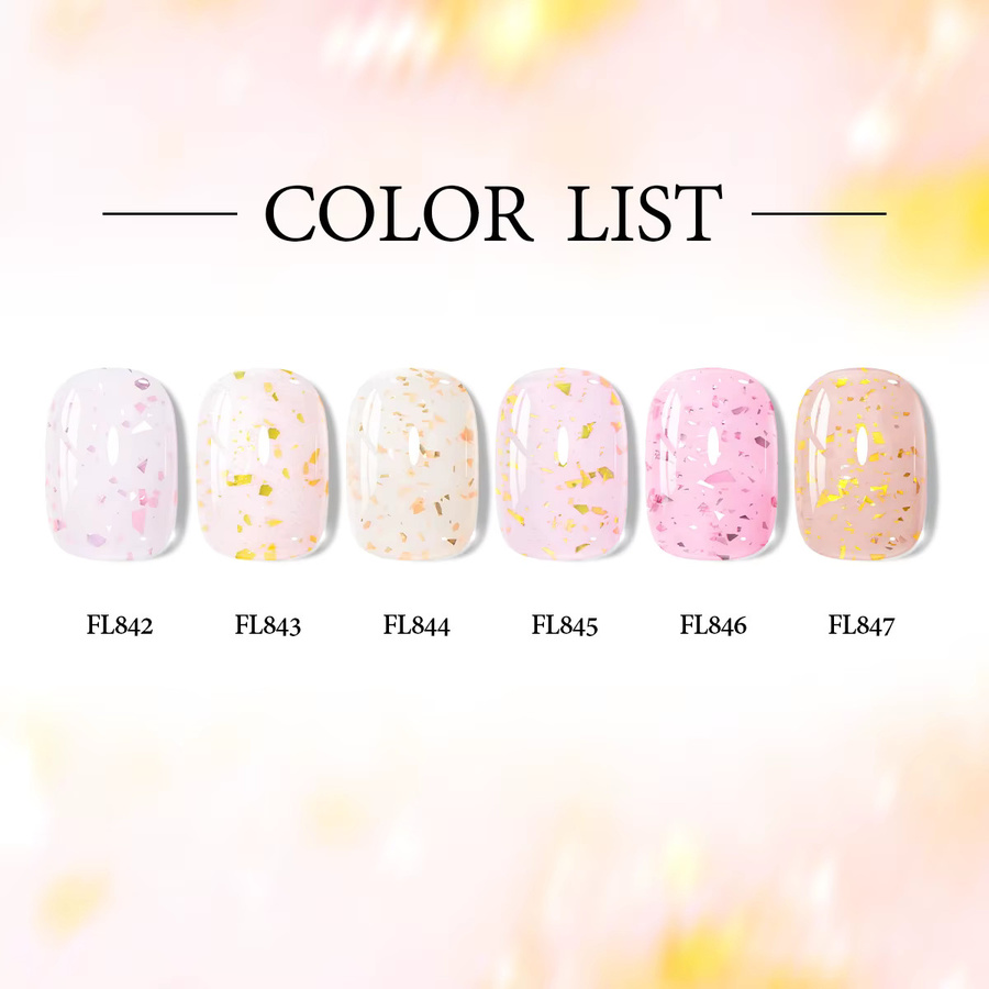VIER LILY Golden Glitter Pailletten Gel Basis, 10 ml - Bild 2