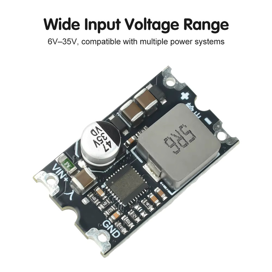 DC-DC-Abwärtsmodul Spannungsreglerplatine 6–35 V auf 5 V oder 12 V mit 8 A in Schwarz - Bild 2